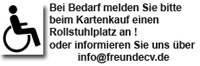 Hinweis des Veranstalters für Rollstuhlgäste